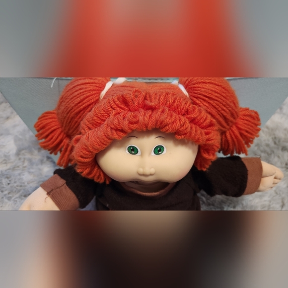VTG Cabbage patch doll rare red hair pony tails green eyes no freckles 1978 1982 - Picture 3 of 16